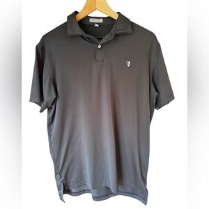 Peter Millar Men’s Solid Black Performance  Contemporary Fit Jersey Polo Sz M